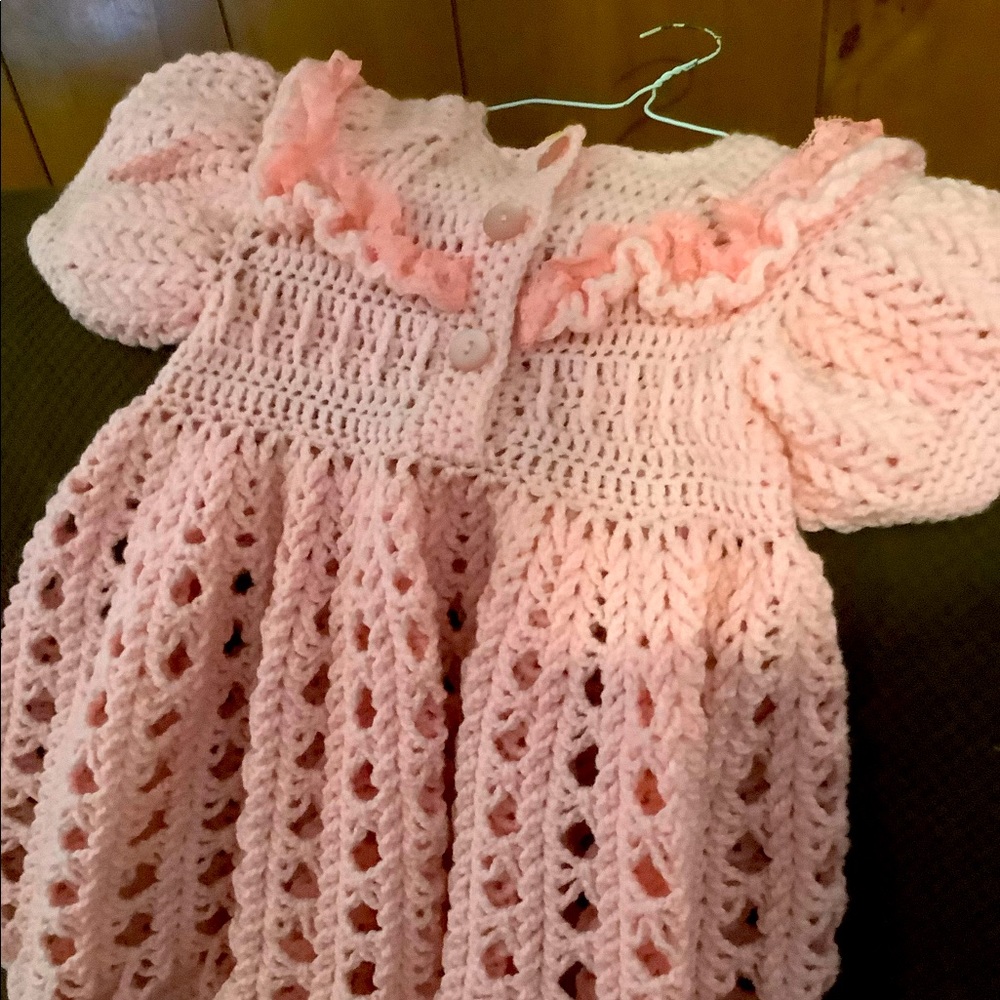 Hand crochet girls dress